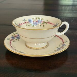Lenox Floral Teacup & Saucer set - Belvidere